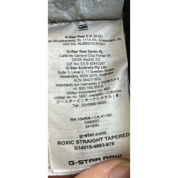 G-Star Cargo Pants RCO Roxic Loose Tapered in Raven Size 34/30 - Picture 10 of 10